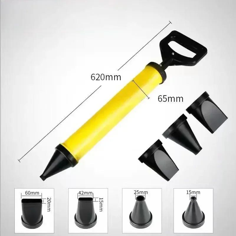 Professional Caulking Gun With 4 Nozzles Hand Tools Grouting Gun Cement Lime Pump Grouting Mortar Sprayer Grout Filling Tools
