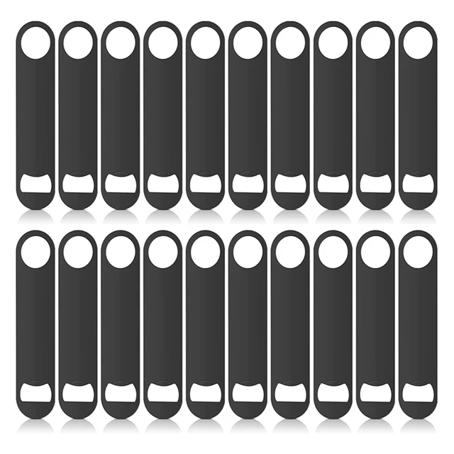 20Pack Płaski otwieracz do butelek Otwieracz do butelek Otwieracz do butelek Bar Blade Fun Barman Otwieracz do butelek na przybory kuchenne Czarny