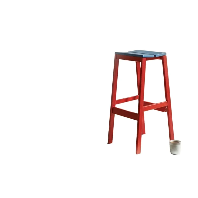 

Living room thickened solid wood high chair, dining stool, modern dining chair