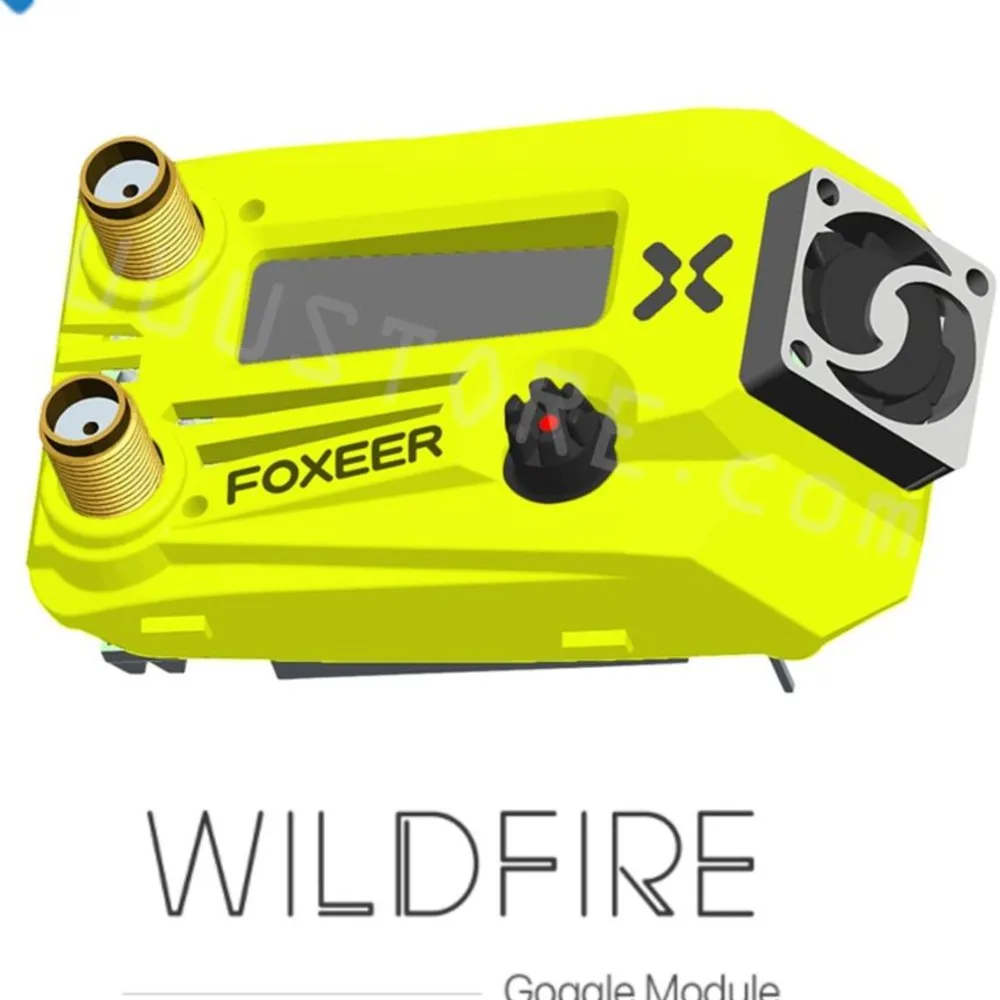 Foxeer Wildfire 72CH 5.8GHz Dual Receiver OLED Support OSD Firmware Update Ground Station Module For Fatshark FPV Goggles