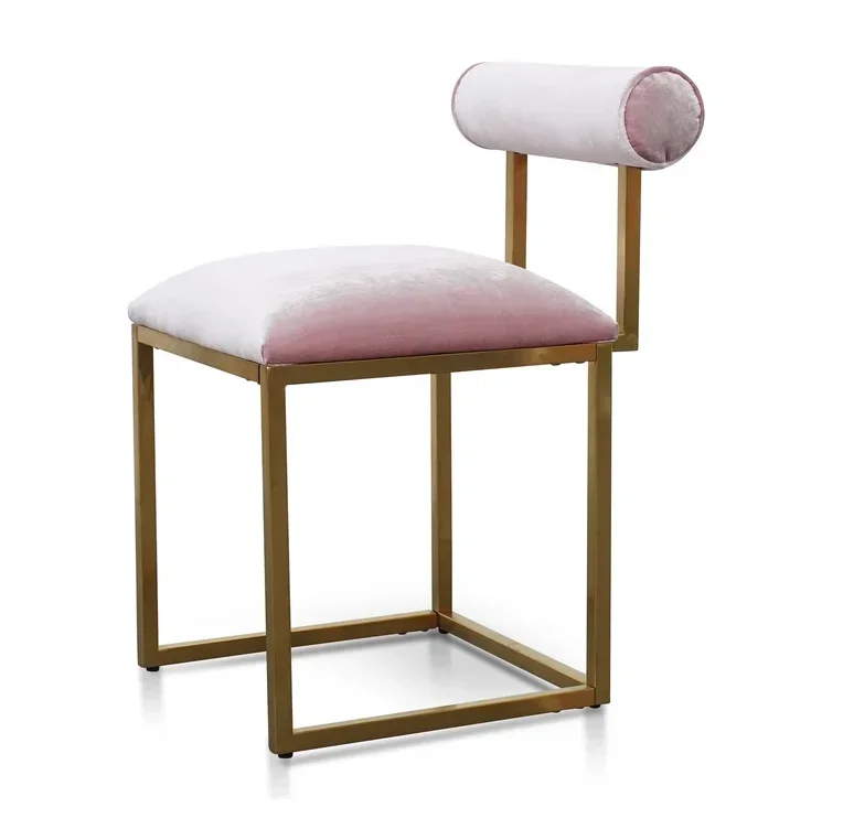 For New Arrival Modern Dining Chair Gold Stainless Steel Velvet Upholster Restaurant Chair for Home Hotel Wedding