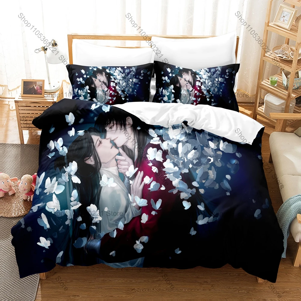 Personality Tian Guan Ci Fu Hua Lian Bedding Set New Quilt Cover Set Single Double Queen King Size Bedroom Home Textile Decor