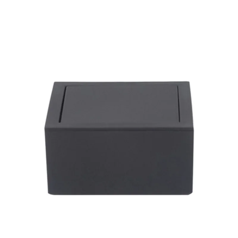 High Quality Rectangular Black Feel Glue Flip-Top Rotating Cufflinks Box Cuffs Gift Jewelry Packaging