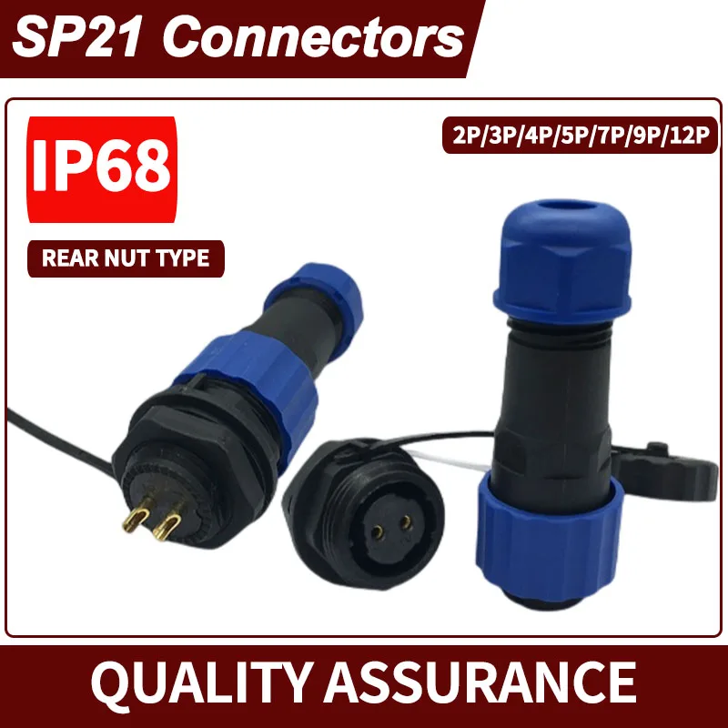 

Waterproof SP21 Aviation Connector with Quick Locking System IP68 Rating 2/3/4/5/7/9/12Pin Options for Reliable Connections Plug