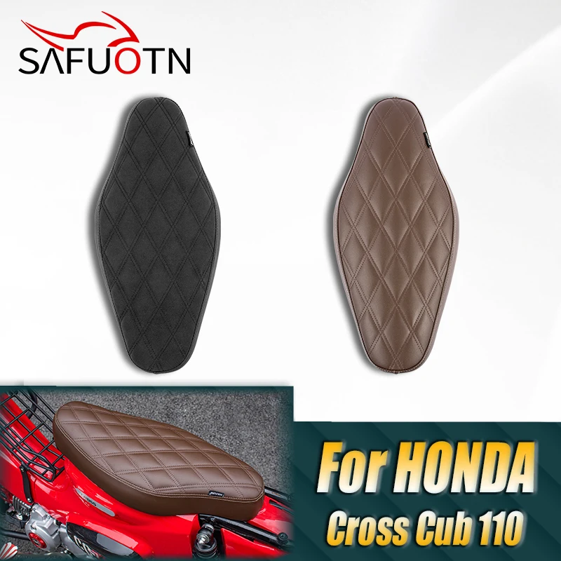 

One Piece Retro Seat Cushion For Honda Cross Cub 110 CC110 2023 2024 Cross Cub110 Front Driver Rear Passenger Seat Cover