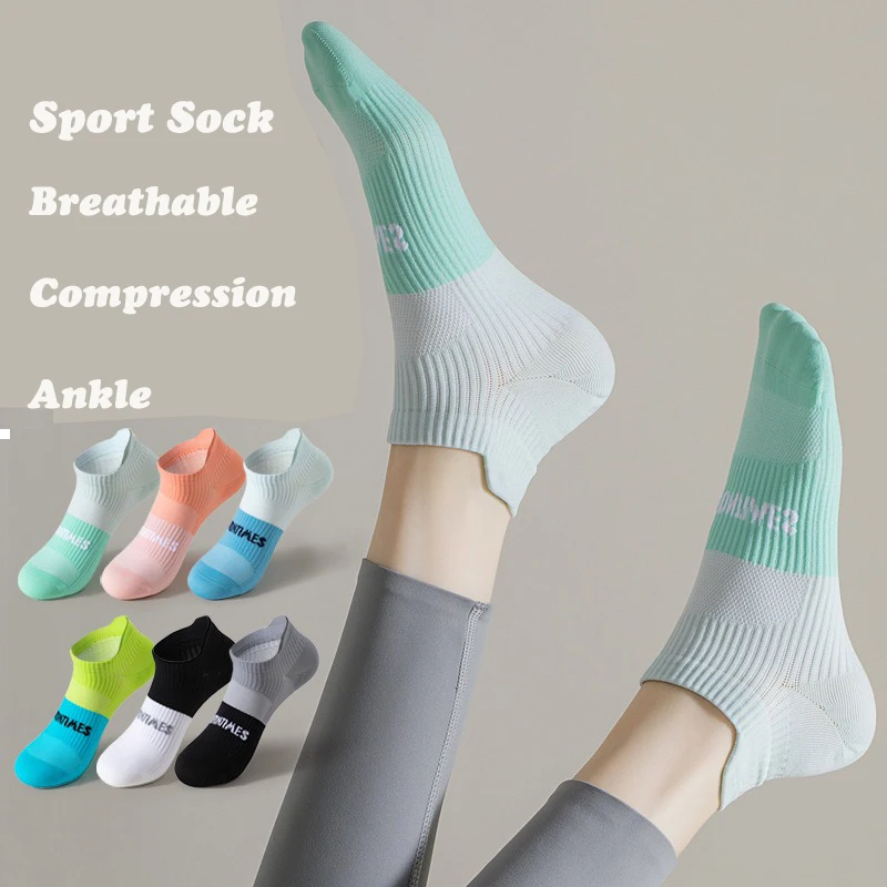 Ankle Compression Sock for Men Women Sport Breathable Low Cut Compression Fitness Running Sock with Ankle Support