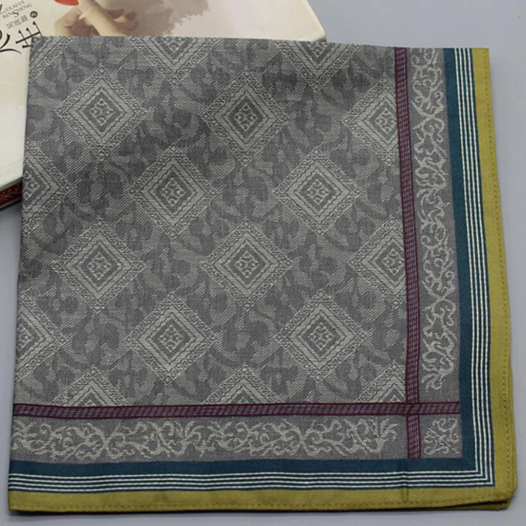 Classic Men’s Plaid Pocket Handkerchief Soft Cotton Hanky Gift Pack for Business or Formal Events