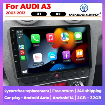 適用於Audi A3 2 8P 2003-2013、S3 2 2006-2012、RS3 1 2011-2012 的 Android 14 車用收音機,附 GPS 和 CarPlay 功能。 8 最佳銷售 奧迪A3 8P1 - №2