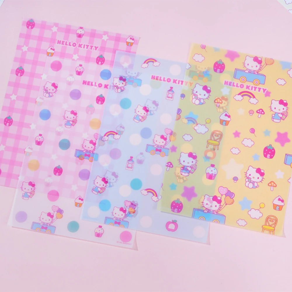 Genuine Sanrio Hello Kitty Scrapbook Supplies Bag 51PCS Kawaii Journal Material Set for Diary Collage Planner Photo Album Gifts view 4