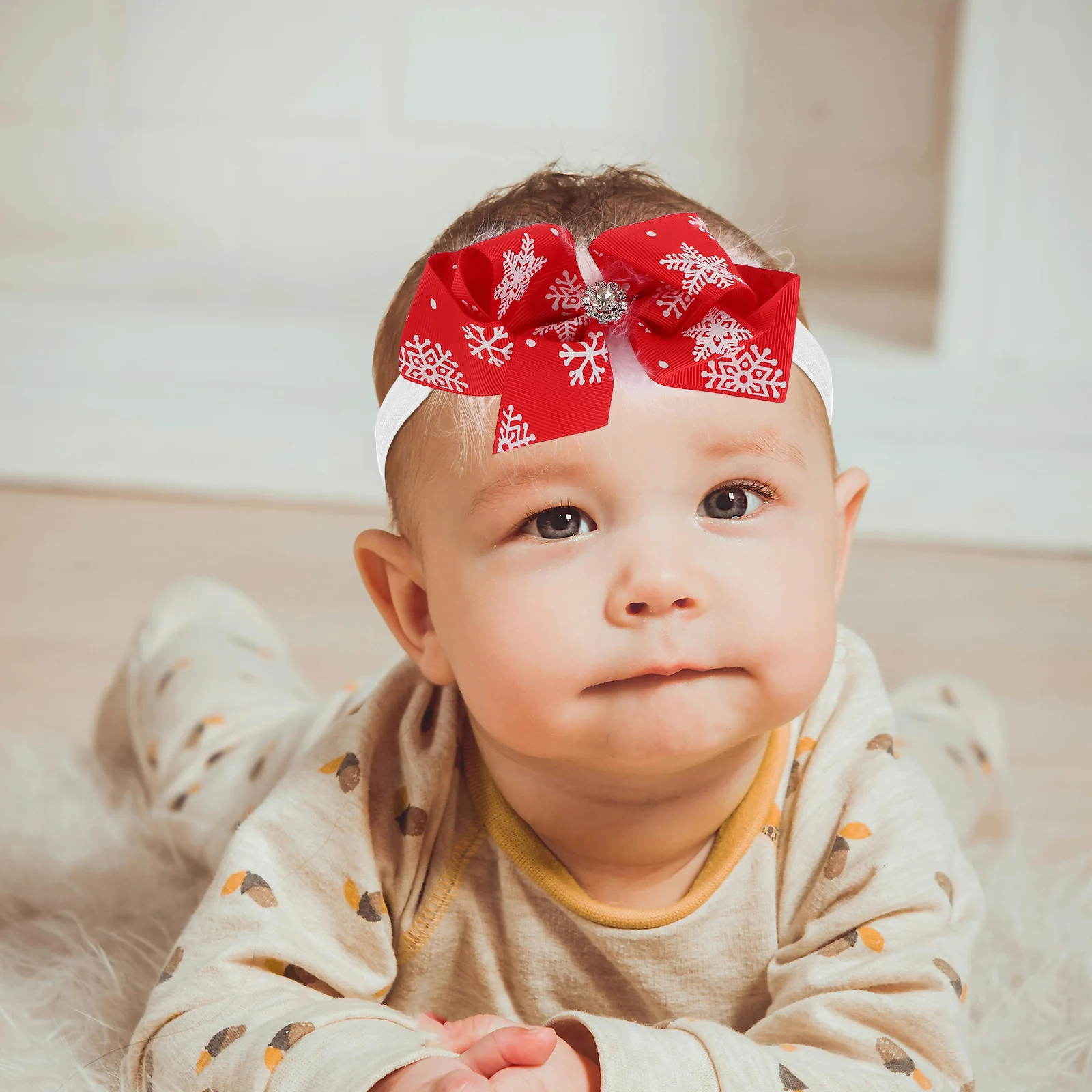 2 個クリスマス女の赤ちゃんヘッドバンド弓ヘアアクセサリー新生児クリスマスベビーヘッドバンドクリスマス幼児頭飾り