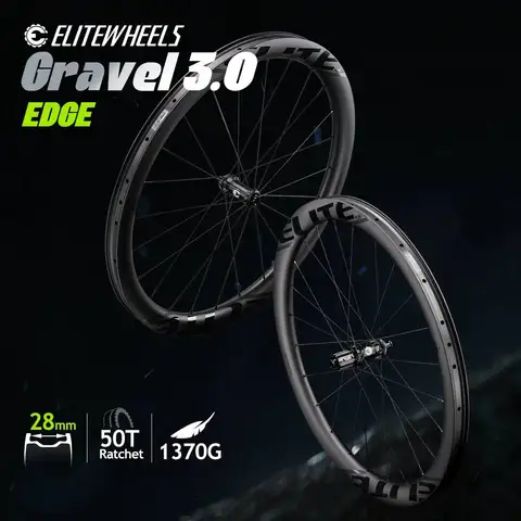 ELITEWHEELS EDGE Gravel 3.0 Carbon 700c Disc Wheels