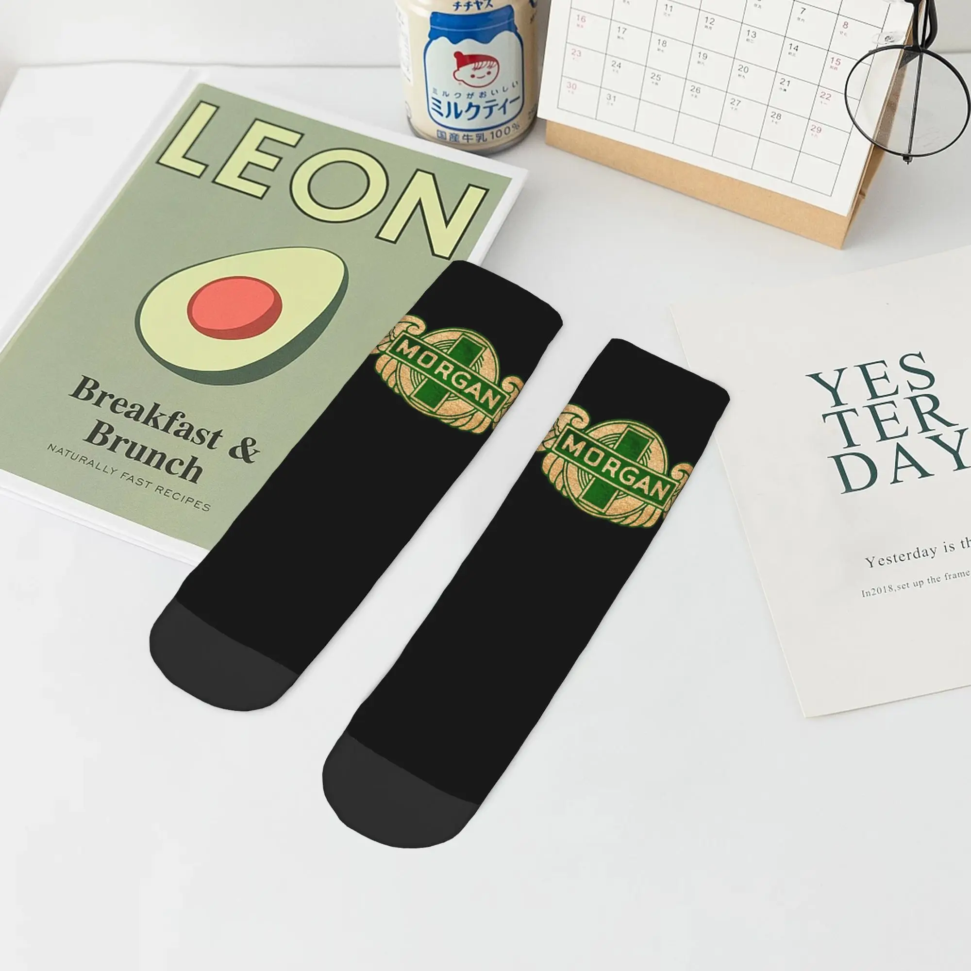 جميع المواسم مورغان موتور سيارة شركة الجوارب Harajuku امتصاص العرق طاقم الجوارب جوارب مضحكة للرجال النساء هدايا عيد الميلاد #5