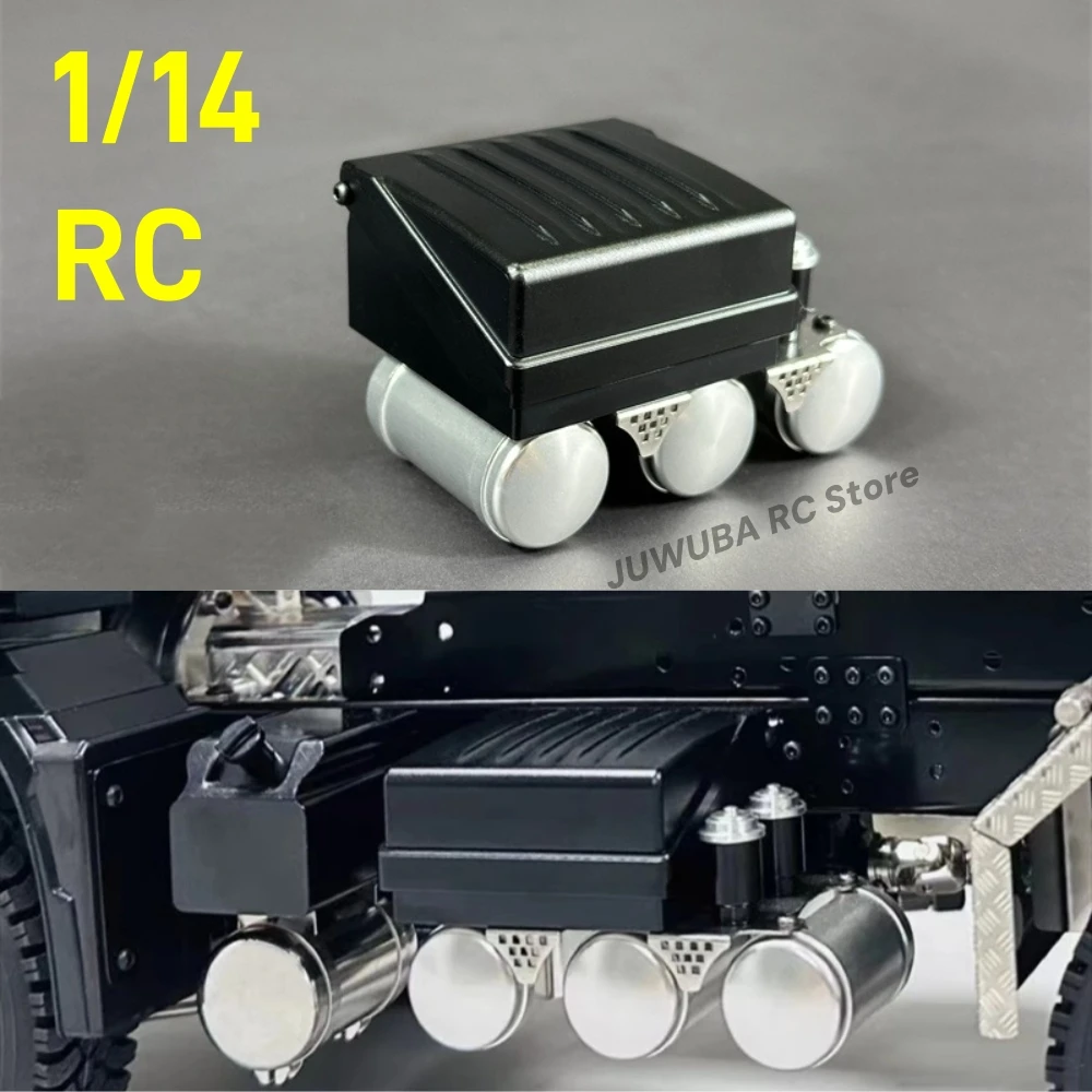 

1/14 RC грузовик сервопривод контейнер батарейный отсек декоративные аксессуары для Tamiya 1/14 Rc трактор самосвал самосвал DIY Запчасти