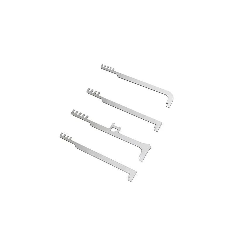 4pcs Stainless Steel Comb Tools Set Metal Teeth Lock Repair Durable Pocket Size Emergency Firefighting Tools