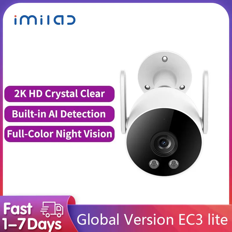 

IMILAB EC3 Lite IP Camera Security CCTV 2K HD Outdoor Wifi IP Smart Siren Color Night Vision CCTV Human Detection Webcam