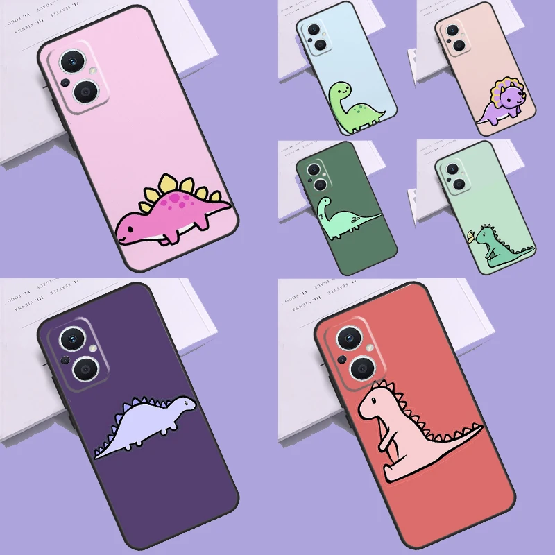 Cartoons Animal Dinosaur Case For OPPO Reno 4Z 2Z 5Z 8T 10 4 5 6 7 8 Lite OPPO Find X3 Neo X2 Lite X5 X6 Pro Cover