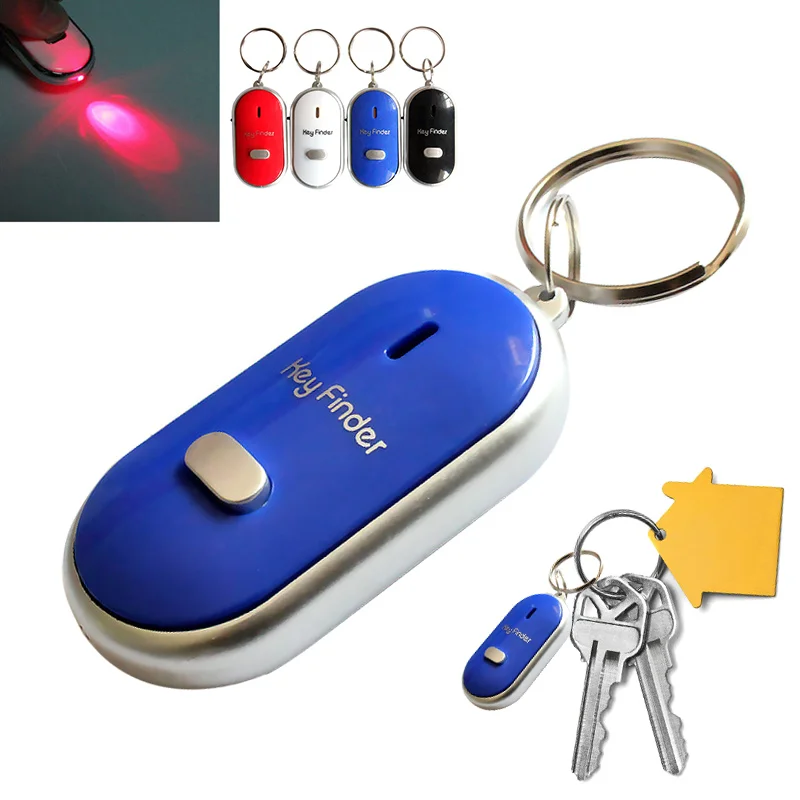 LED Key Finder Locator Finden Sie Verlorene Schlüssel Kette Keychain Whistle Sound Control Remote Locator Keychain Tracer Schlüssel Finder Keychain