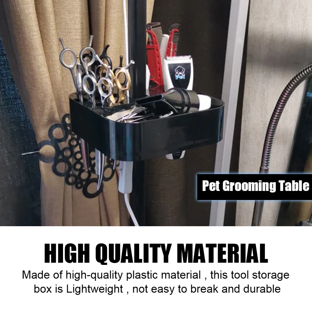 Plastic Storage Box Dog Cat Supplies On the bracket Brushes Organizer Pet Grooming Tools Table Scissors Dog Comb Boxes
