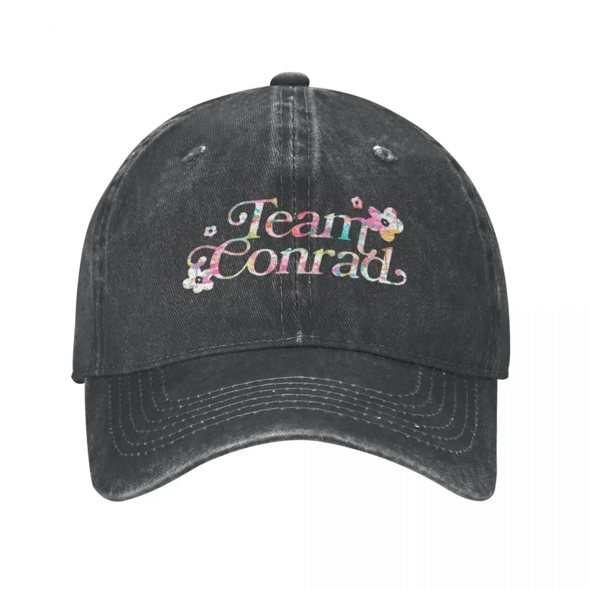 Team Conrad Floral Merch Unisex Style Hat The Summer I Turned Pretty TV Show Distressed Washed Caps Hat Vintage Outdoor Dad Hat