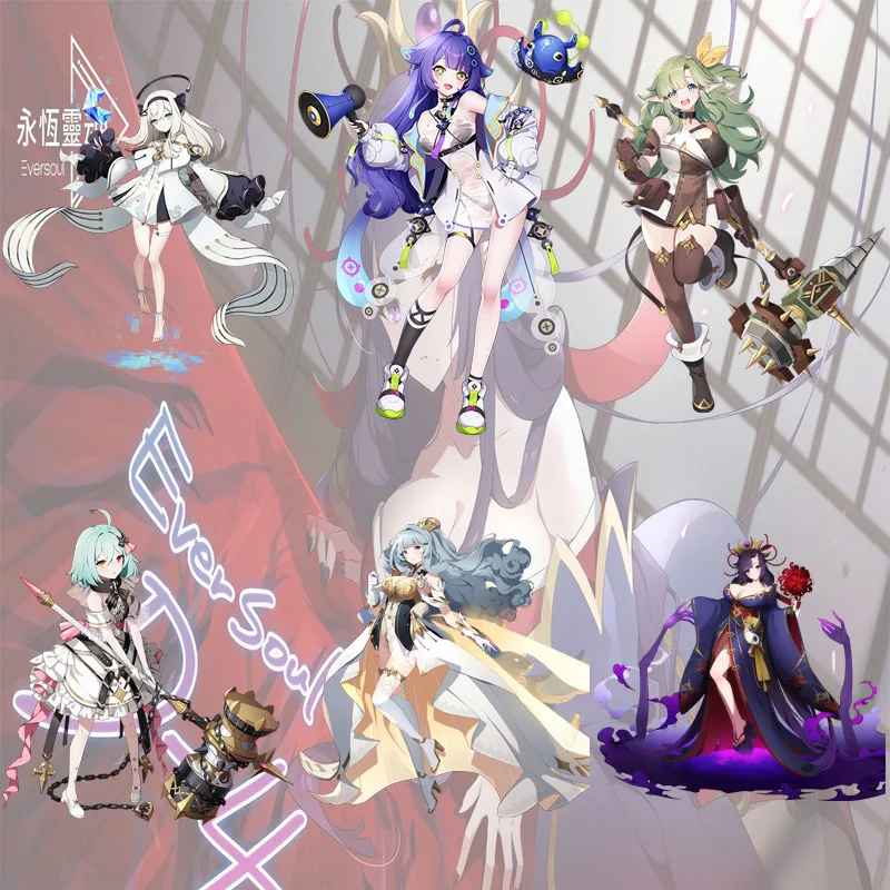 Eversoul GAME Fashion Character Acrylic Stand Figure Home Desk Decoration Holiday Gift Keychain