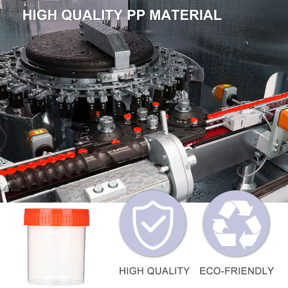 

50Pcs 40Ml Specimen Container Safe Usage Spiral Cover Leak Proof for Pathology Histology Cytology Specimen Cup