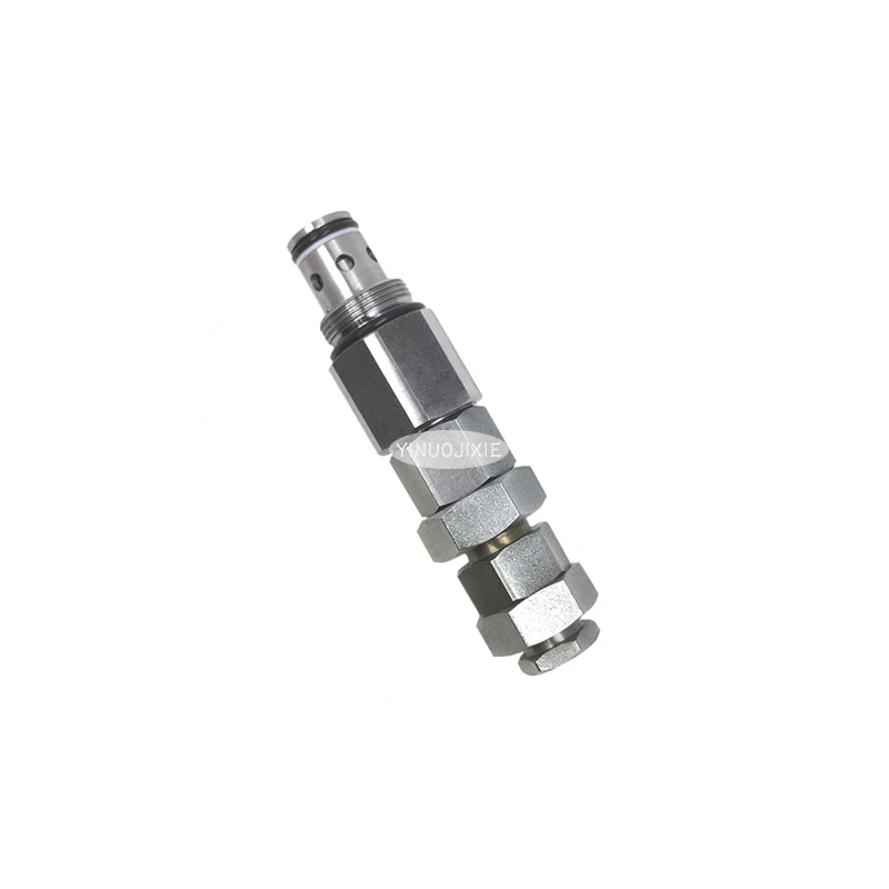 Excavator Accessories Construction Machinery Parts Suitable for EC210B Secondary Relief Valve (Length: 136mm, Thread: 28mm)
