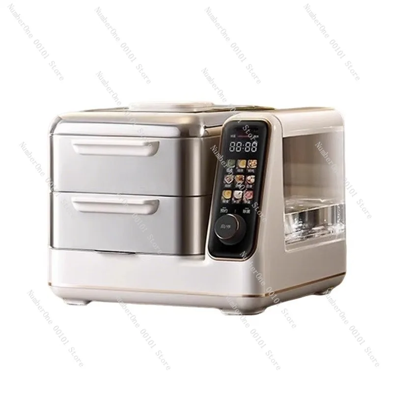 

Large Capacity Electric Food Steamer Multi-Layer Stainless Steel Household Steaming Pot Automatic Integrated Design Fast
