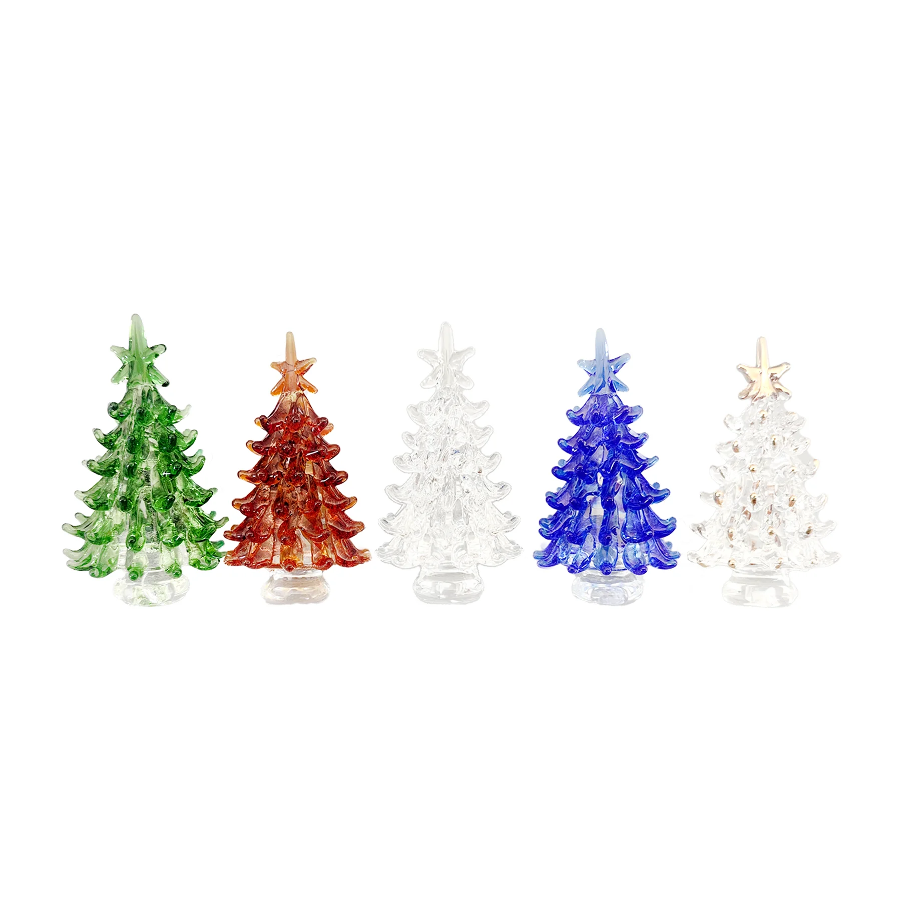 1pc Crystal Christmas Tree 2.75in Multi Color Mini Edition Christmas Exclusive Decoration Boutique Small Gifts for Friends