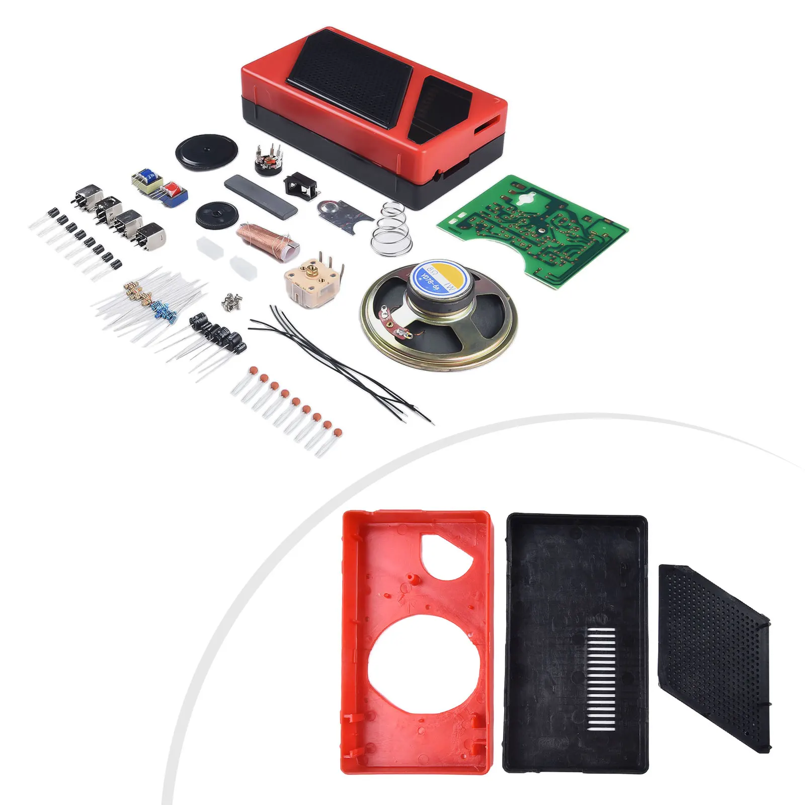 921 Eight-Tube Radio Radio Kit WK-56-82 Electronics Production Kit Red Teaching Training Assembly 530-1605KHz New