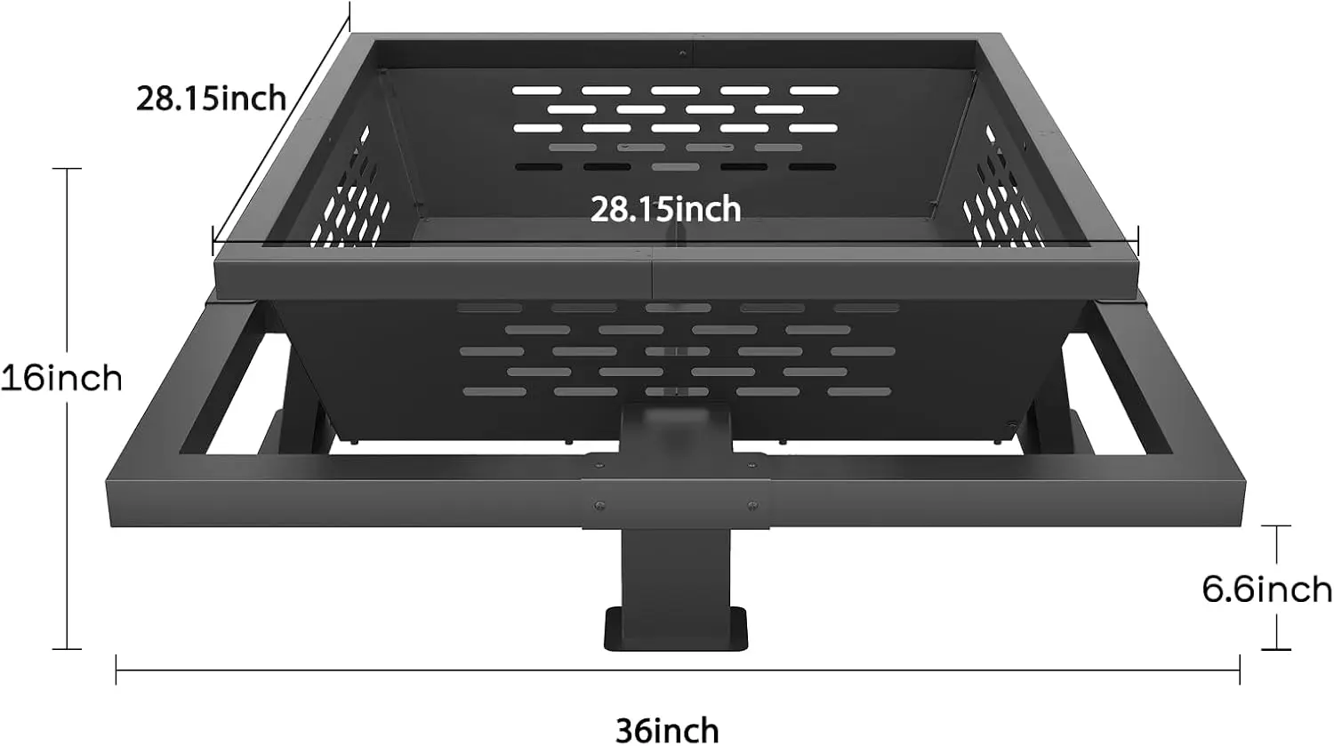 36 Inch Outdoor Wood Burning Firepit for Camping, Backyard, Patio - Heavy Duty, with Poker