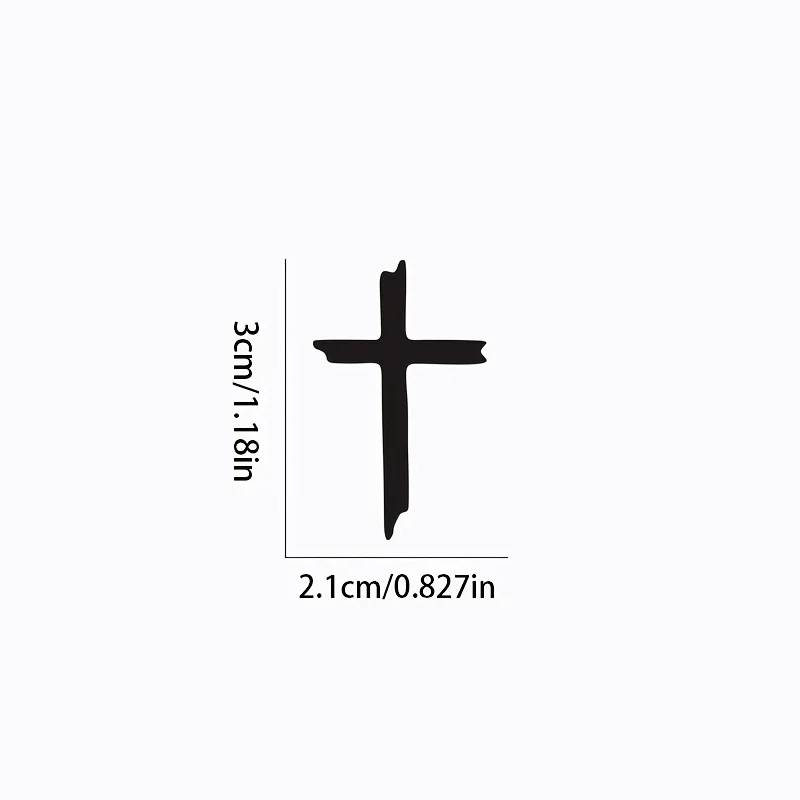 Sturdy Mini Christian Cross Stickers, Religious Cross Vinyl Decals For Car Rearview Mirror Auto Window Decor