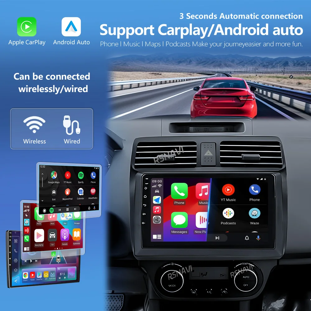 Android 16 Carplay Auto 2K Screen Car Radio Multimedia Player For Suzuki Swift 2003 - 2010 Autoradio GPS Stereo 2Din Head Unit