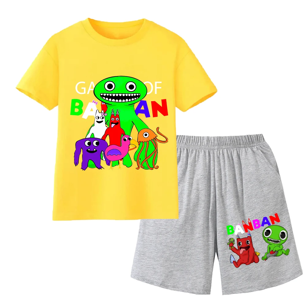 Kids Garden of Banban Clothes Children Short Sleeve T-shirt Shorts 2pcs SportSuit Toddler Girls Outfits Boy Leisure Pajamas Set