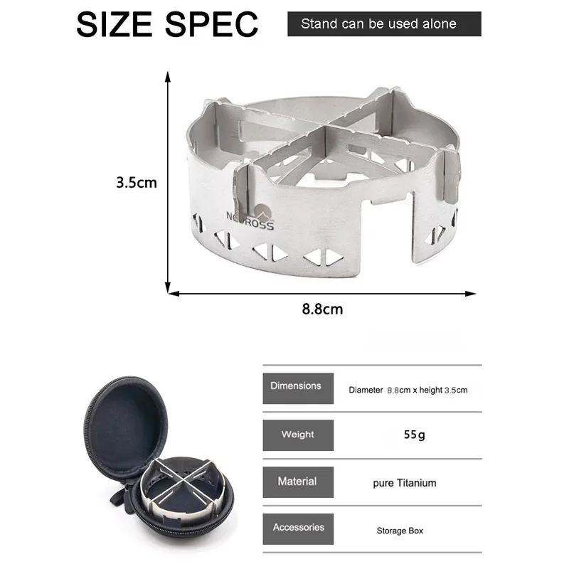 Ultra-light Pure Titanium Burner Windshield Windbreak Outdoor Cooking Wind Screen Stove Stand Heater Shield for Snow Peak GS600
