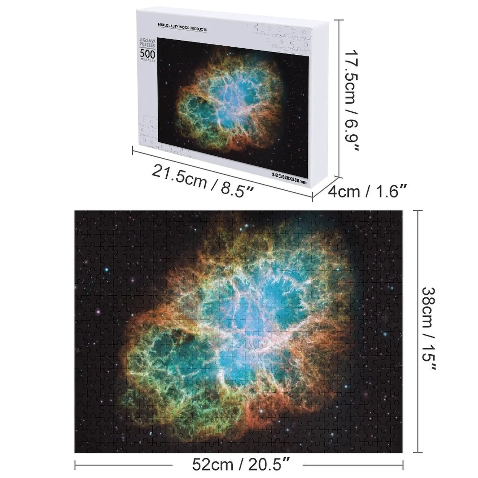 Granchio Nebulosa NGC 1952, Toro Un supernova rimane nella costellazione del Toro Hubble Spazio Telescopio Immagine HD Puzzle