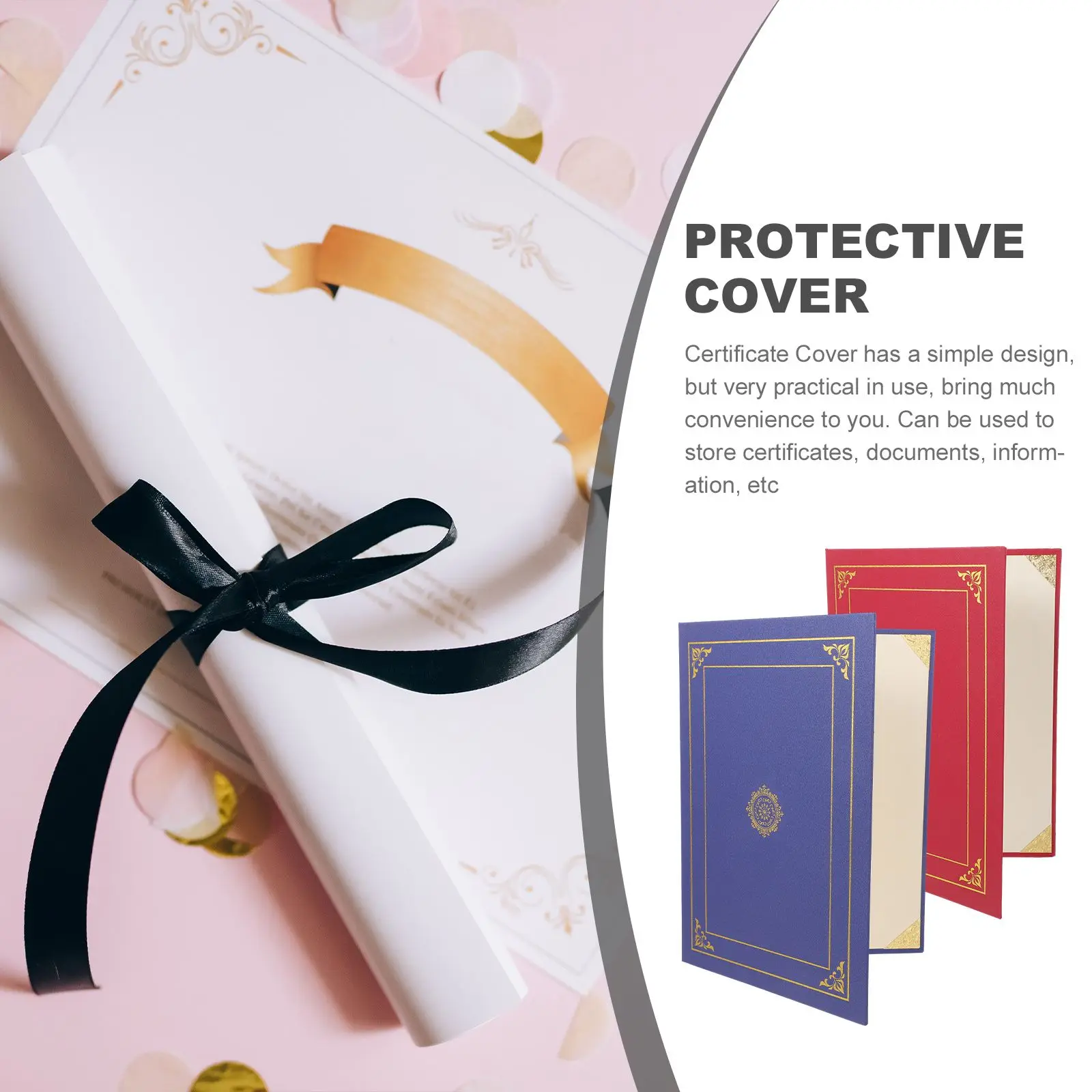 Certificate Cover Protective Paper Holder for Award Document Folder Presentation Classic Design Practical Use Letter Sized