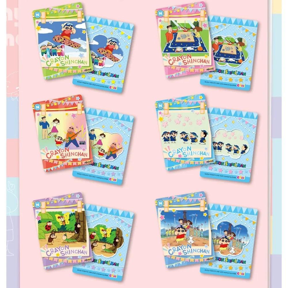 Eaki Genuine Crayon Shin-chan Collection Cards Classic Anime Protagonist Daily Life Fun Experience Career Cards Festival Gifts