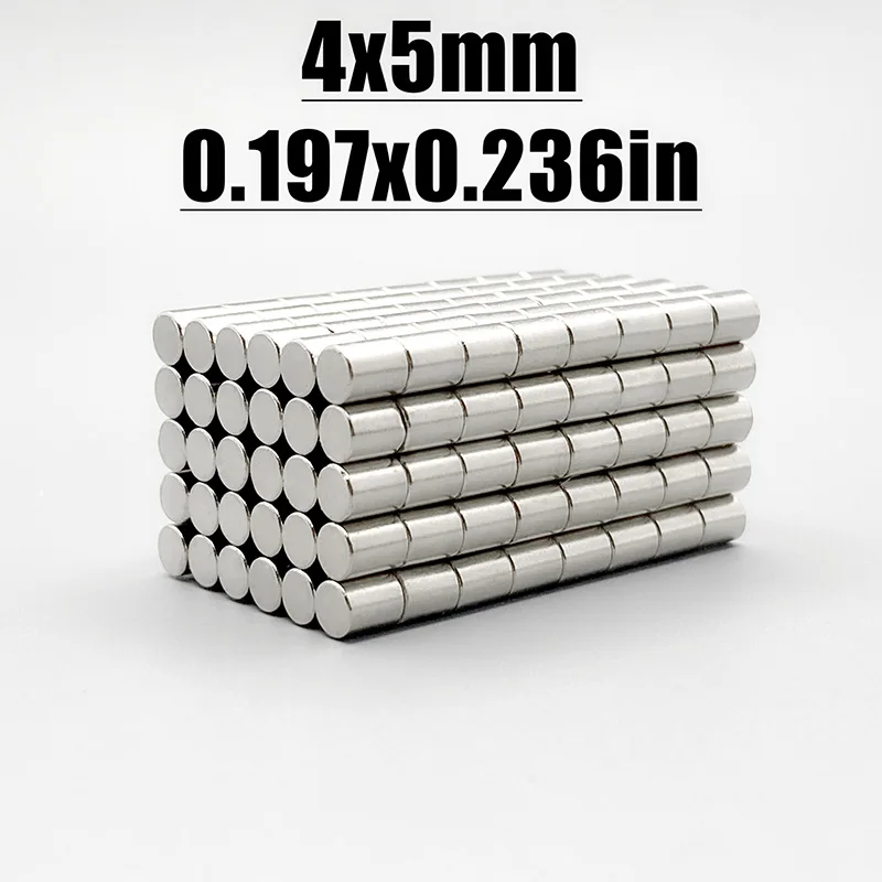 20-2000pcs 4x5mm Magnet Neodymium Magnet N35 NdfeB Round Shape 4*5 Magnet Accessory Permanent Magnetic Imanes Fridge Diy Magnets