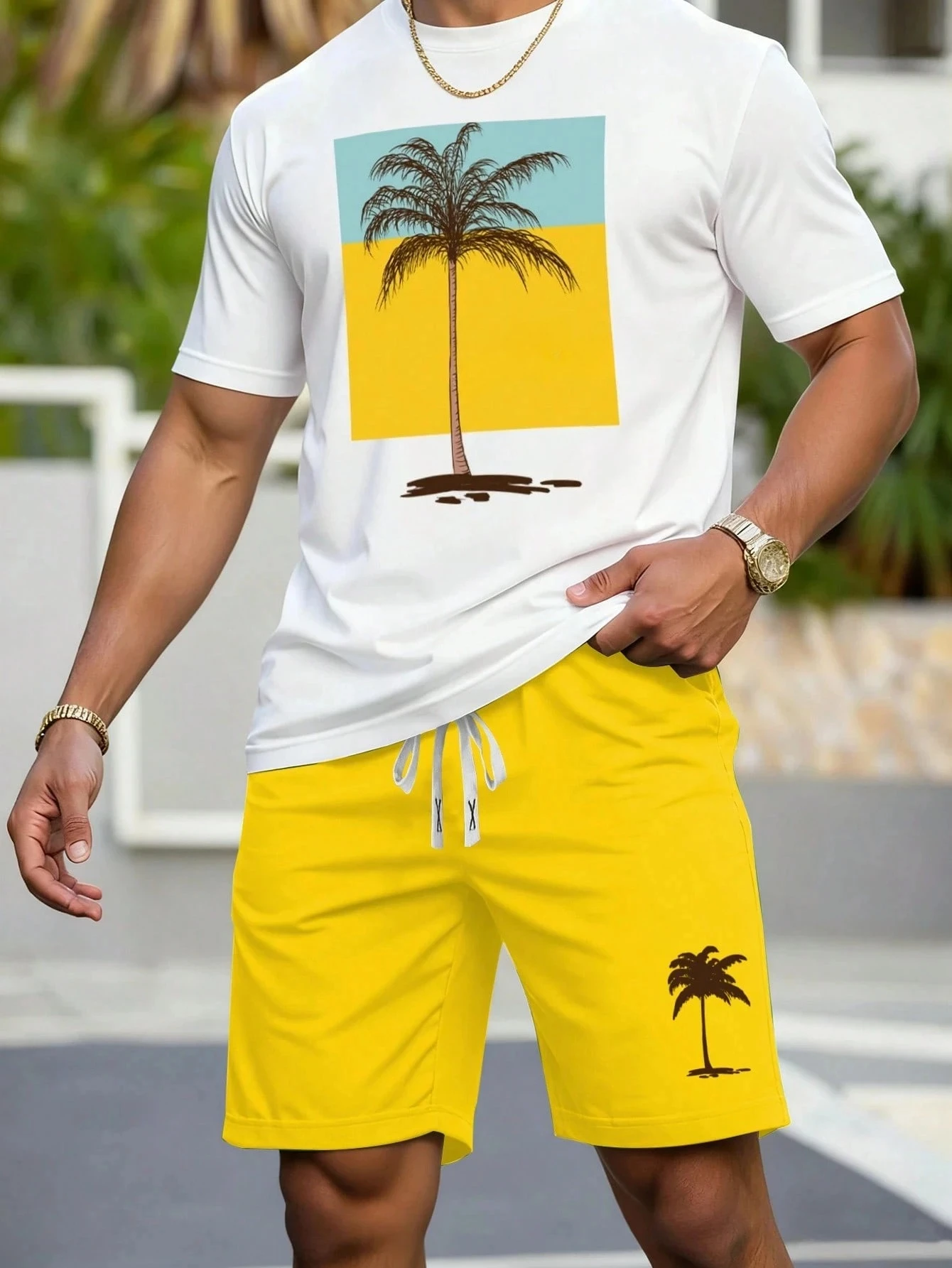 Beach Shirt Hawaiian - Completo Set Uomo Hawaiano 2026: T-Shirt