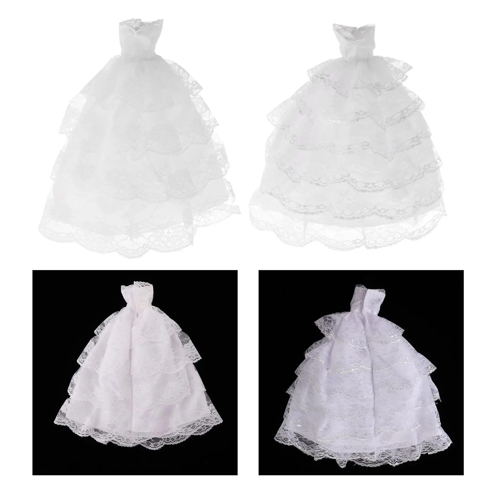 Bridal Dress Landscape Decor Educational Toy 1/6 Scale Figure Wedding Dress