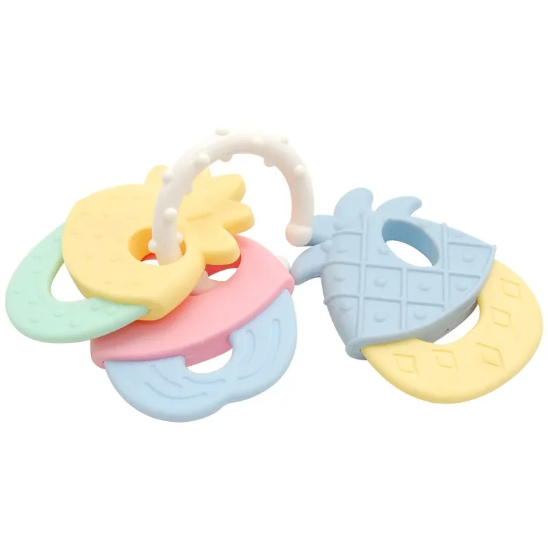 Safe Baby Teether Toys Biby Cute Crib Rattle Bendable Activity Training ToothBrush Toy Cheapest High Quality Environmentally