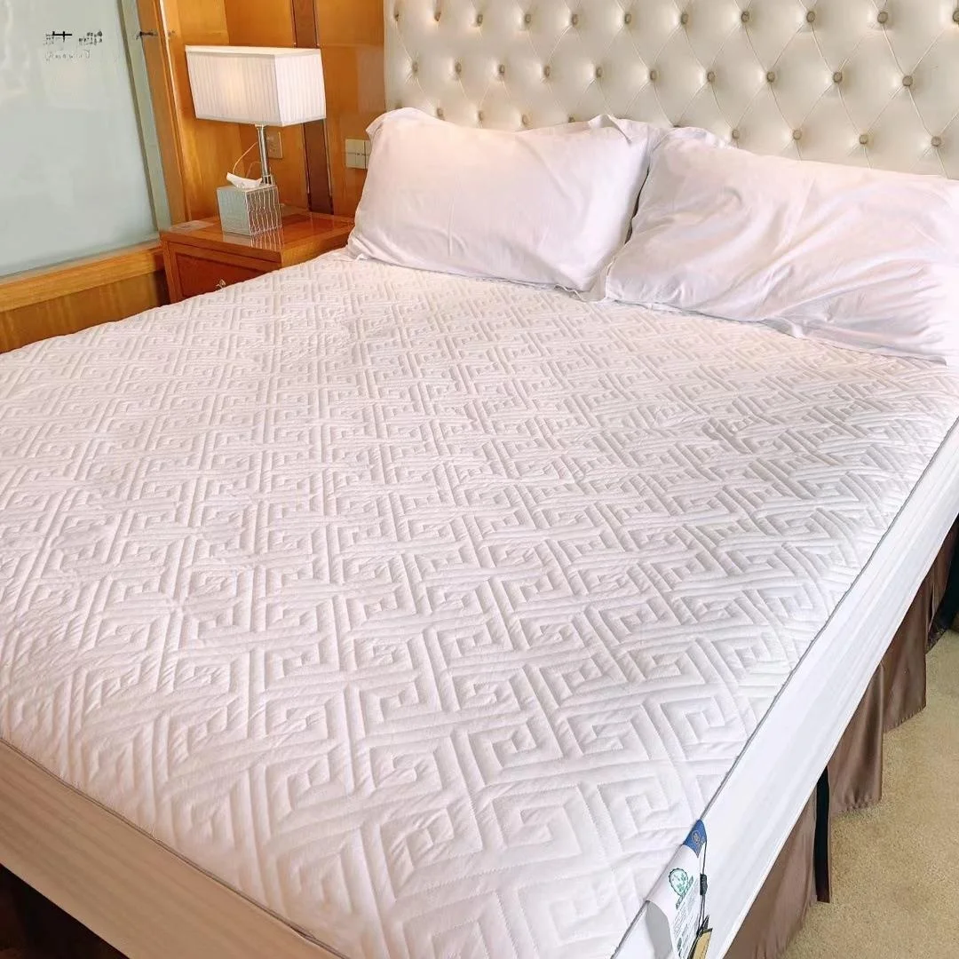 

Five Star Hotel Artemisia Fiber Cotton Sandwich Bedding Protector Cover Mattress Dustcover 1518 Meters Bed Sheet