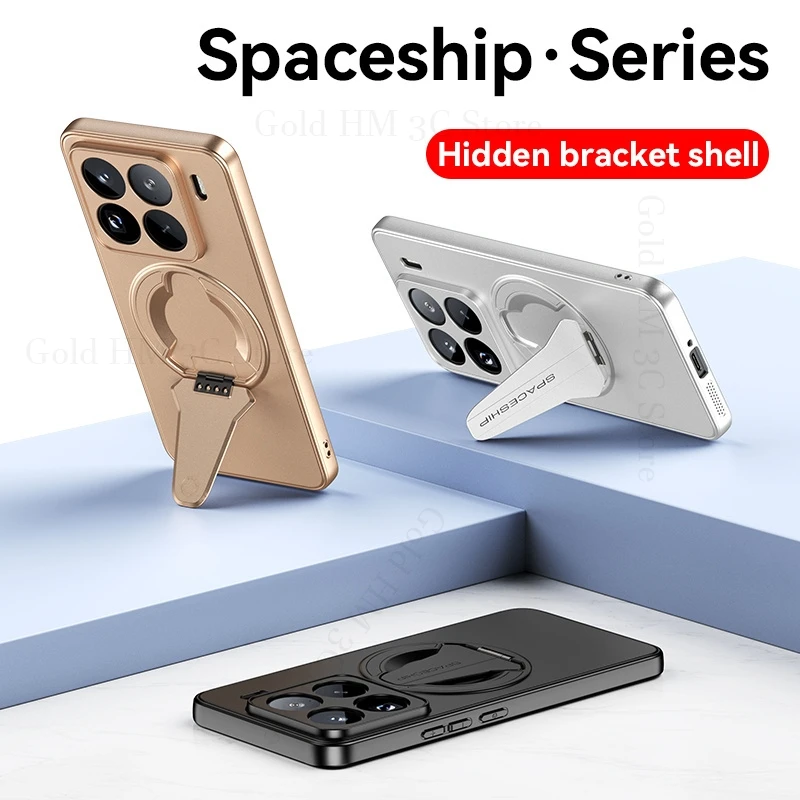 

For Xiaomi 15S Pro For Magsafe Magnetic Flip Kickstand Case For XIAOMI 15 14 Ultra 15S Pro Lens Protective Bracket Phone Cover