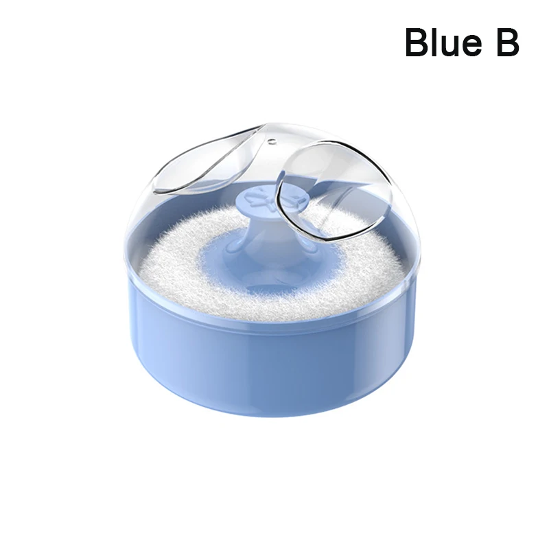 Baby Body Powder Container Case With Powder Puff Portable Safety Empty Newborns Body Powder Storage Box Cosmetic Puff Holder