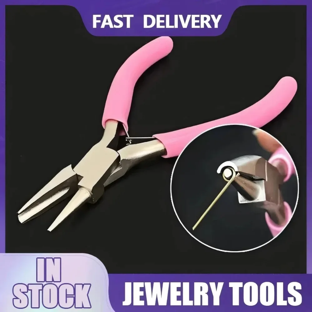 Multi-Functional Durable Metal Manual Needle-Nose Pliers, with a Semi-Circular Design,for Jewelry Making,Sturdy Structure
