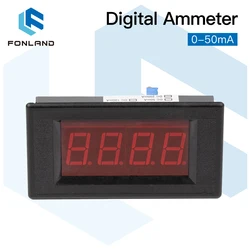 FONLAND-amperímetro Digital LED de 50mA, medidor de Panel de amperios analógicos DC 0-50mA, corriente para máquina cortadora de grabado láser CO2