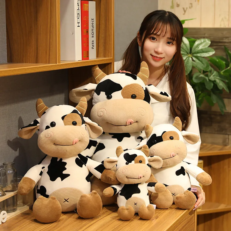 New Cute Little Cow Toy Cow Plush Toy Cute Cloth Doll Children's Toy Handheld Gift Doll Gift Pillow for Girlfriend