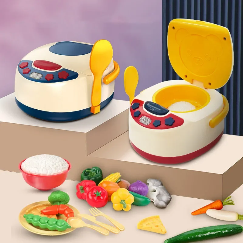 Children Kitchen Toys Rice Cooker Model Pretend Play Simulation Kitchen Appliances for Food Accessories Toy Playing House Gifts