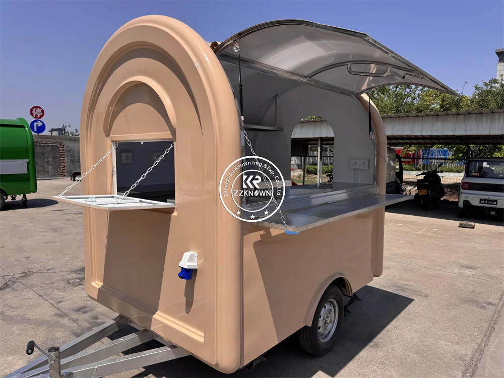 

Street Fast Food Trailer Street Ice Cream Snack Pizza Food Cart Catering Trailer Concession Mobile Food Truck Fully Equipped