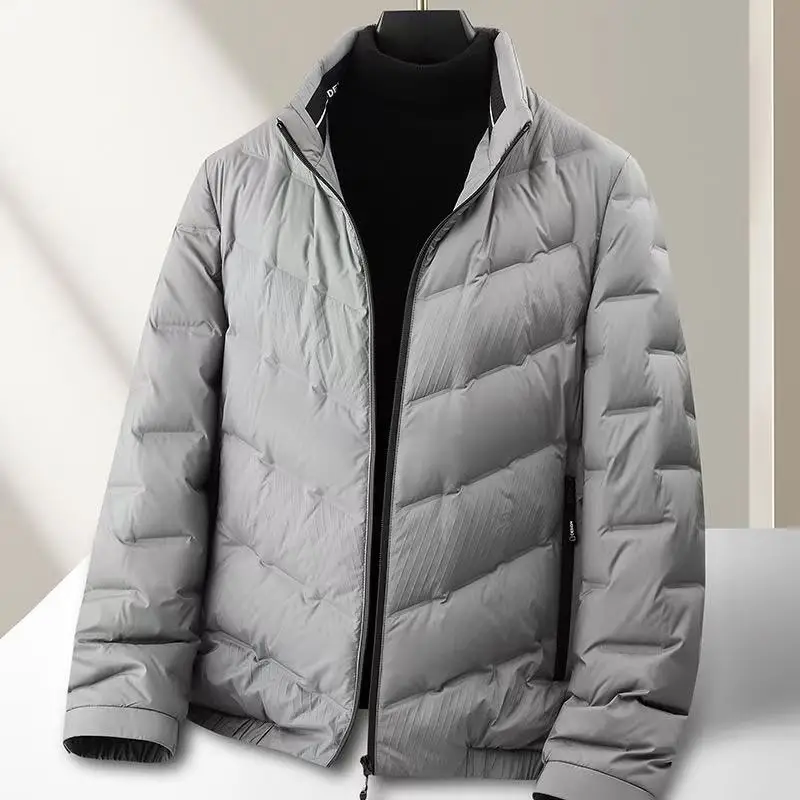 2025 Autumn/Winter New Men's Down Jacket Down Content 90% Quality Fabric Lightweight Youth Down Jacket Shirt Collar